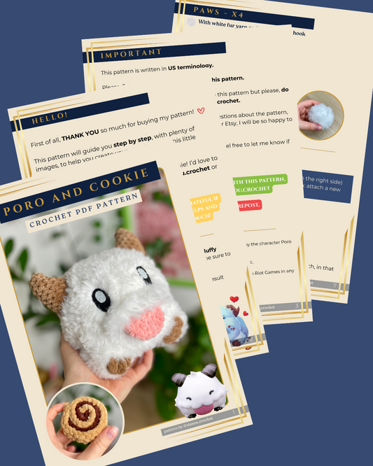 CROCHET PDF PATTERN - Poro & Poro-Snax