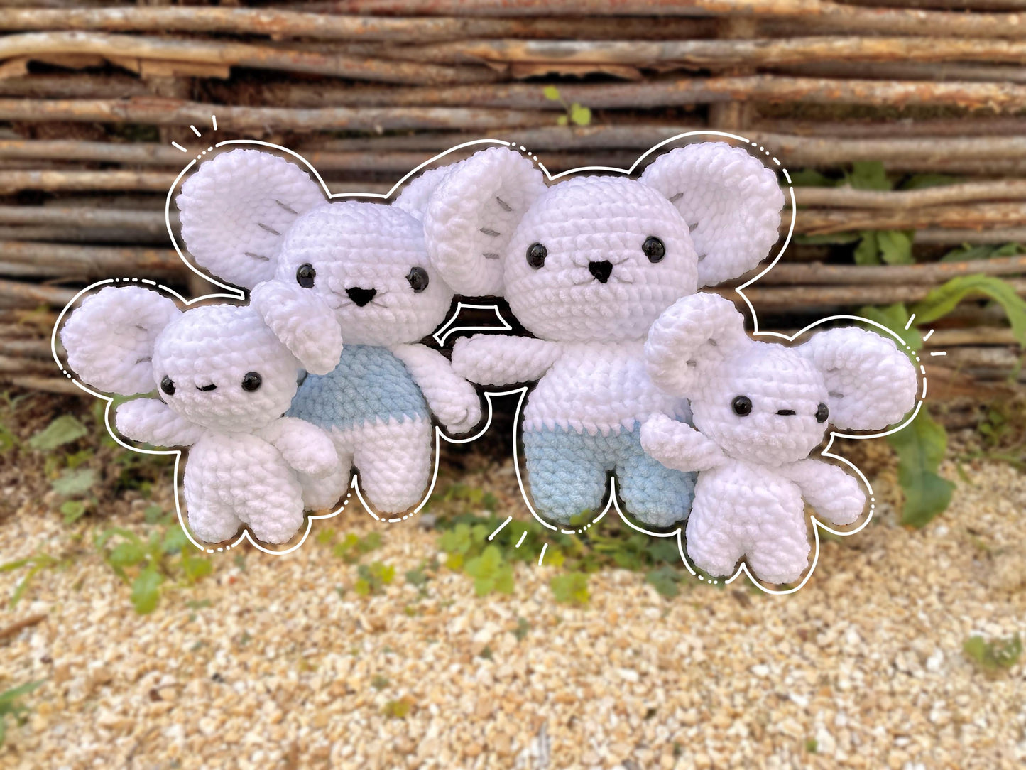 CROCHET PDF PATTERN - Famille de souris