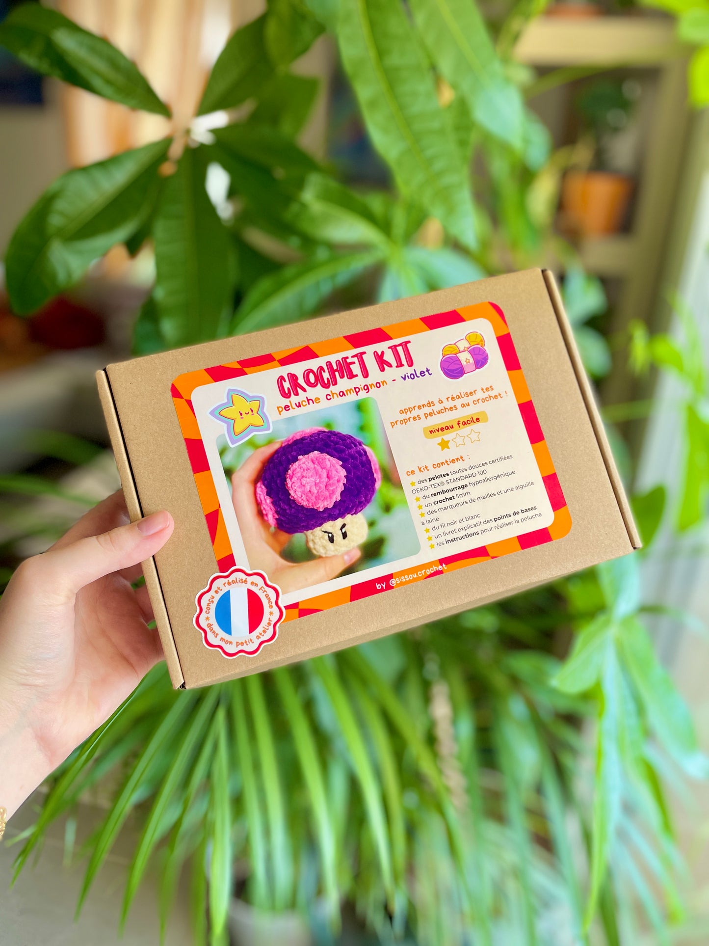 KIT CROCHET - Peluche Champignon [plusieurs coloris]
