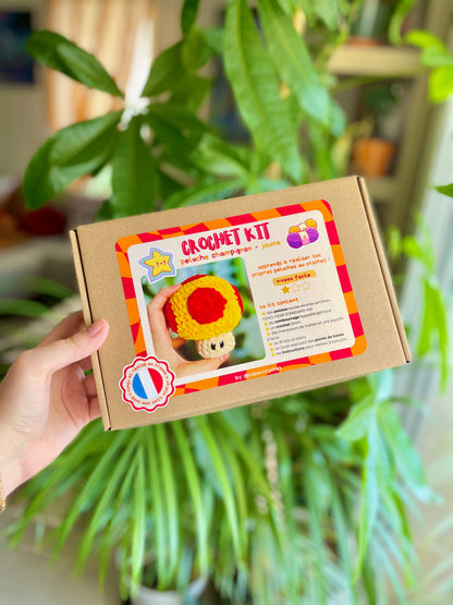 KIT CROCHET - Peluche Champignon [plusieurs coloris]