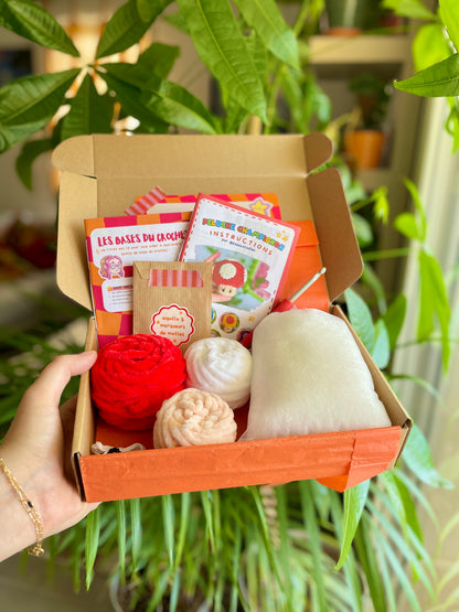 KIT CROCHET - Peluche Champignon [plusieurs coloris]