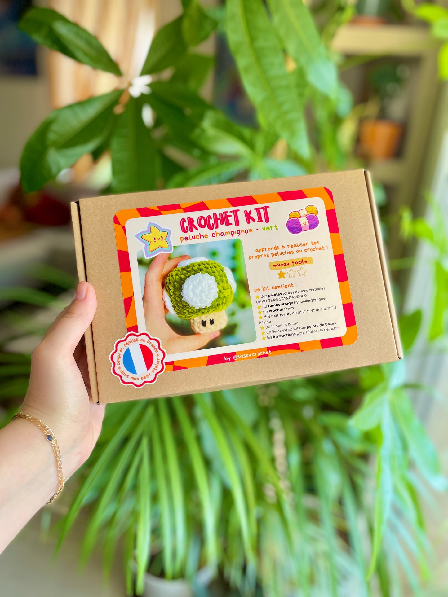 KIT CROCHET - Peluche Champignon [plusieurs coloris]