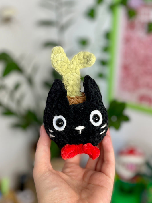 Pot pousse verte "chat noir"