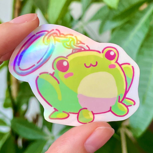 Sticker Grenouille Holographique