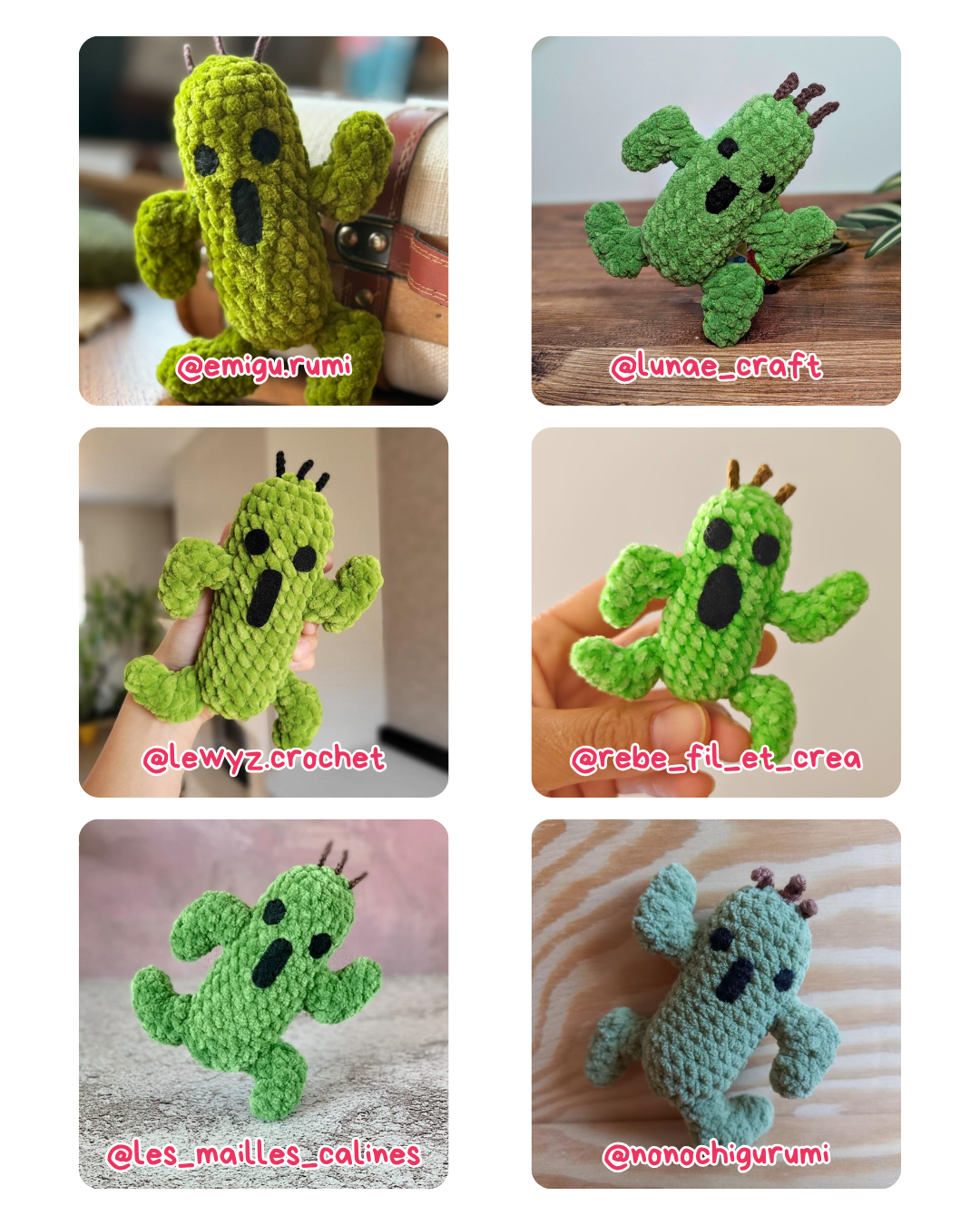 CROCHET PDF PATTERN - Mini Cactuar (Pampa)