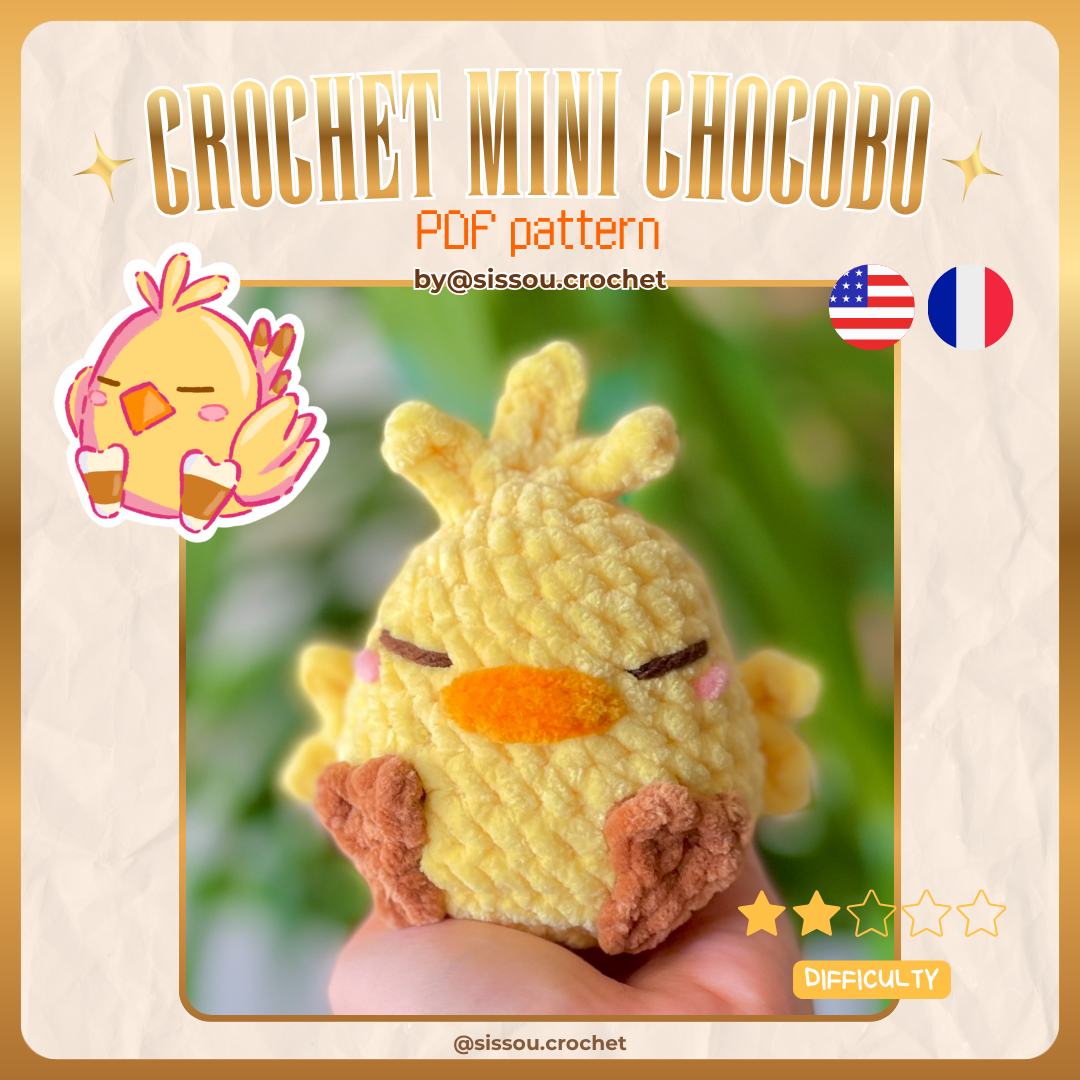 CROCHET PDF PATTERN - Mini Chocobo