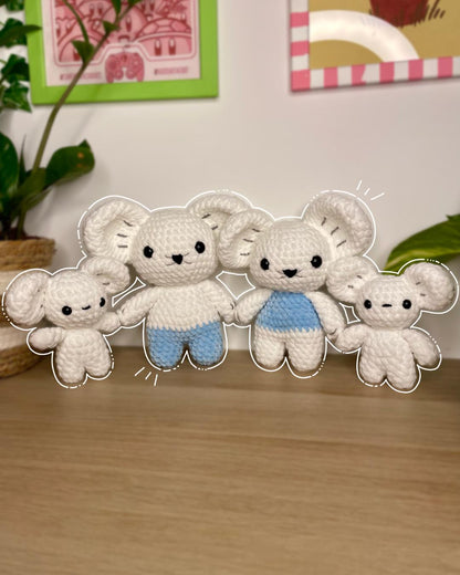 CROCHET PDF PATTERN - Famille de souris