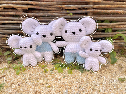 CROCHET PDF PATTERN - Famille de souris
