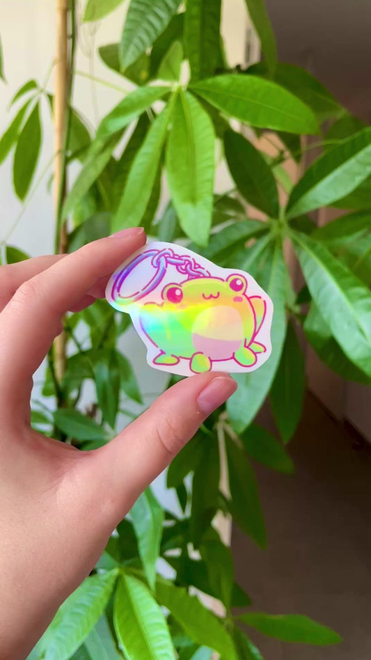 Sticker Grenouille Holographique